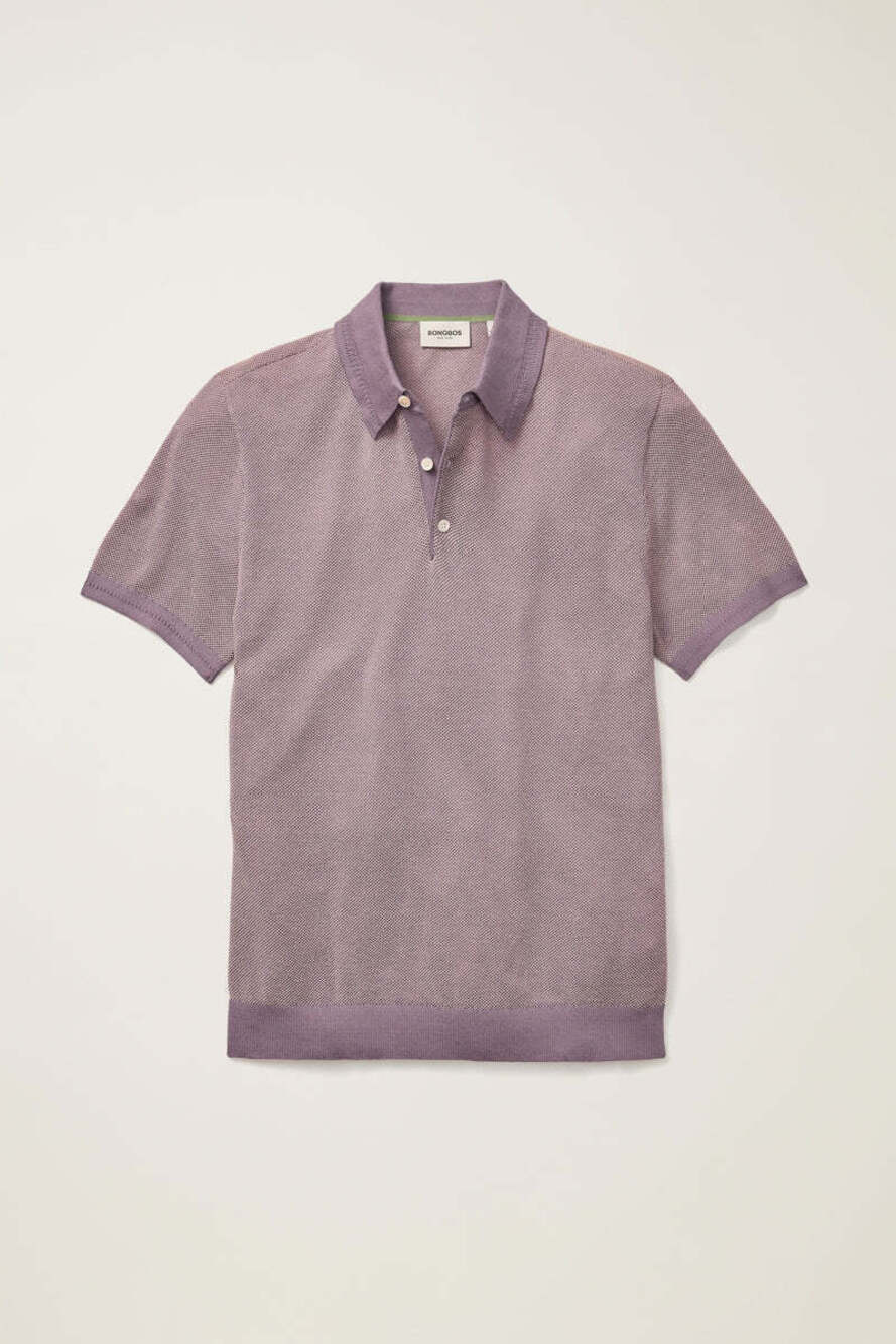 Bonobos Purple Two Tone Textured Sweater Polo/62603